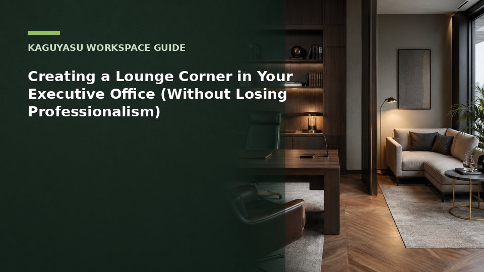 Creating a Lounge Corner in Your Executive Office (Without Losing Professionalism)