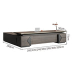 Gray Oak Executive Desk with Lockable Storage - LBZ-C025 - product image 8