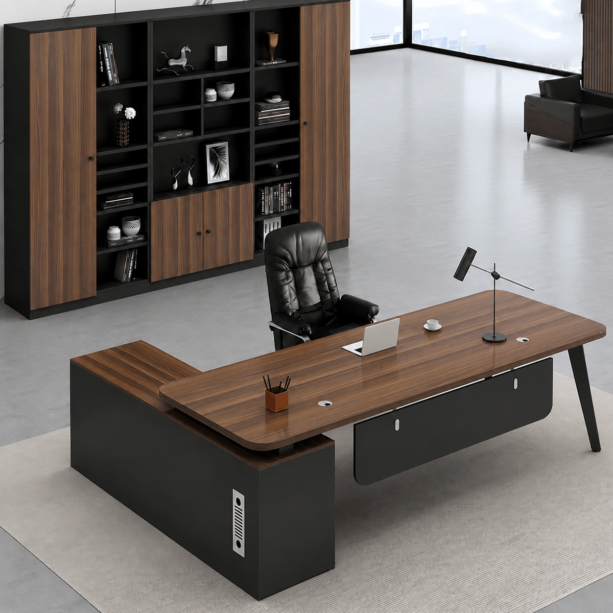 Luxury Executive Office Desk | L Shaped Office Desk Image principale du produit