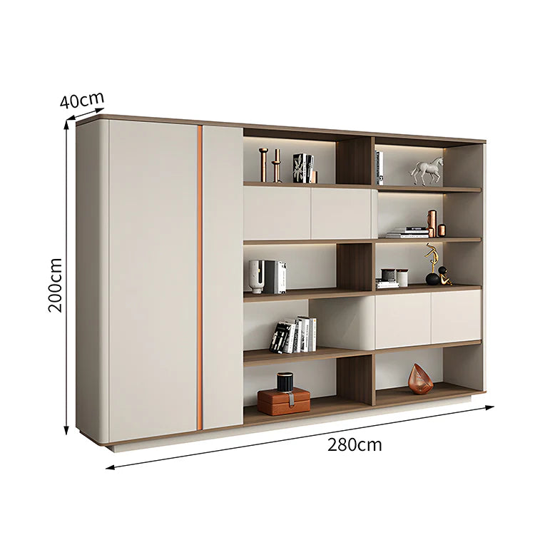 bookcase display cabinet with glass doors and lights kaguyasuMG LBG CH31 detailed images 3
