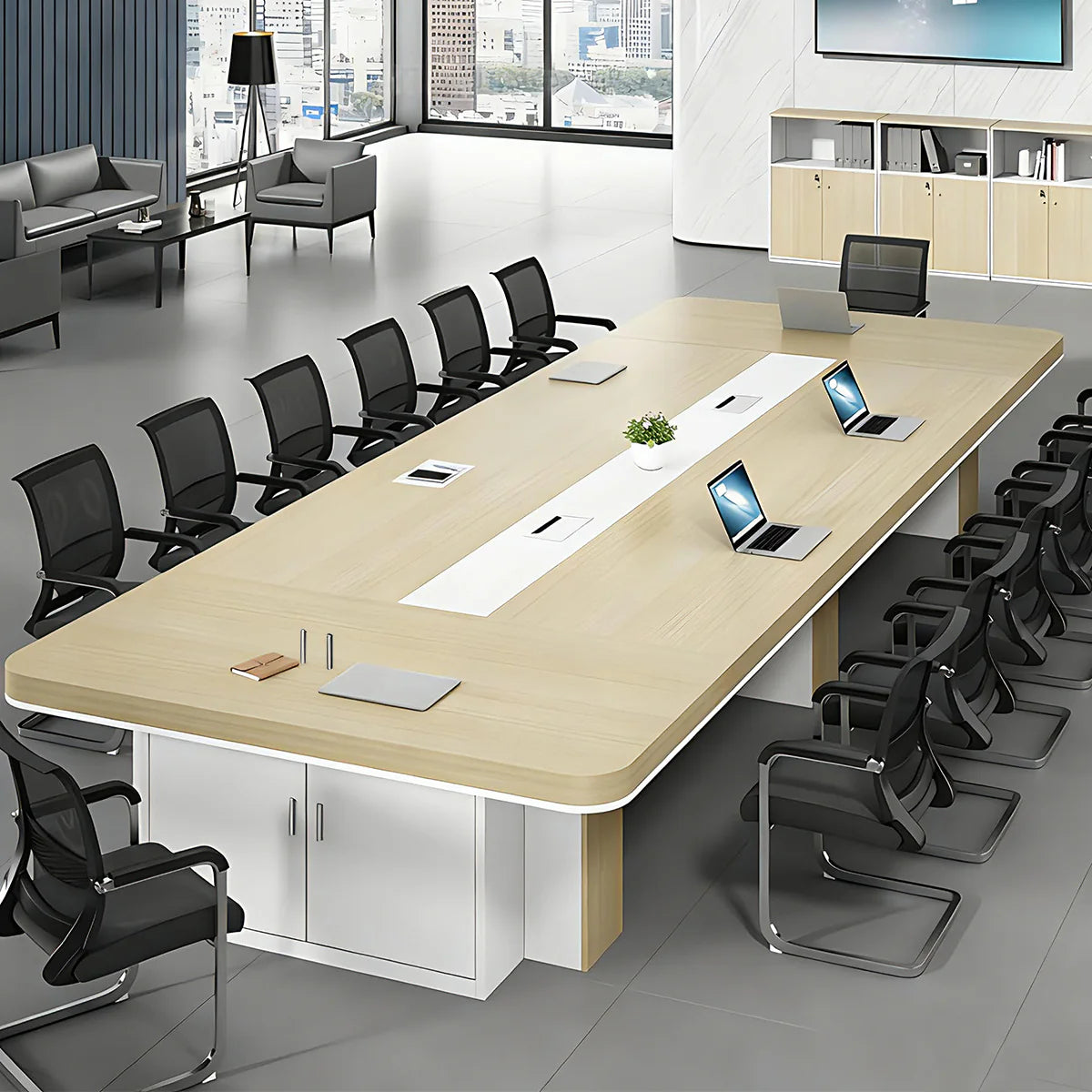 collaborative meeting table large modern office computer deskHYZ 1048 main images 2 Main image