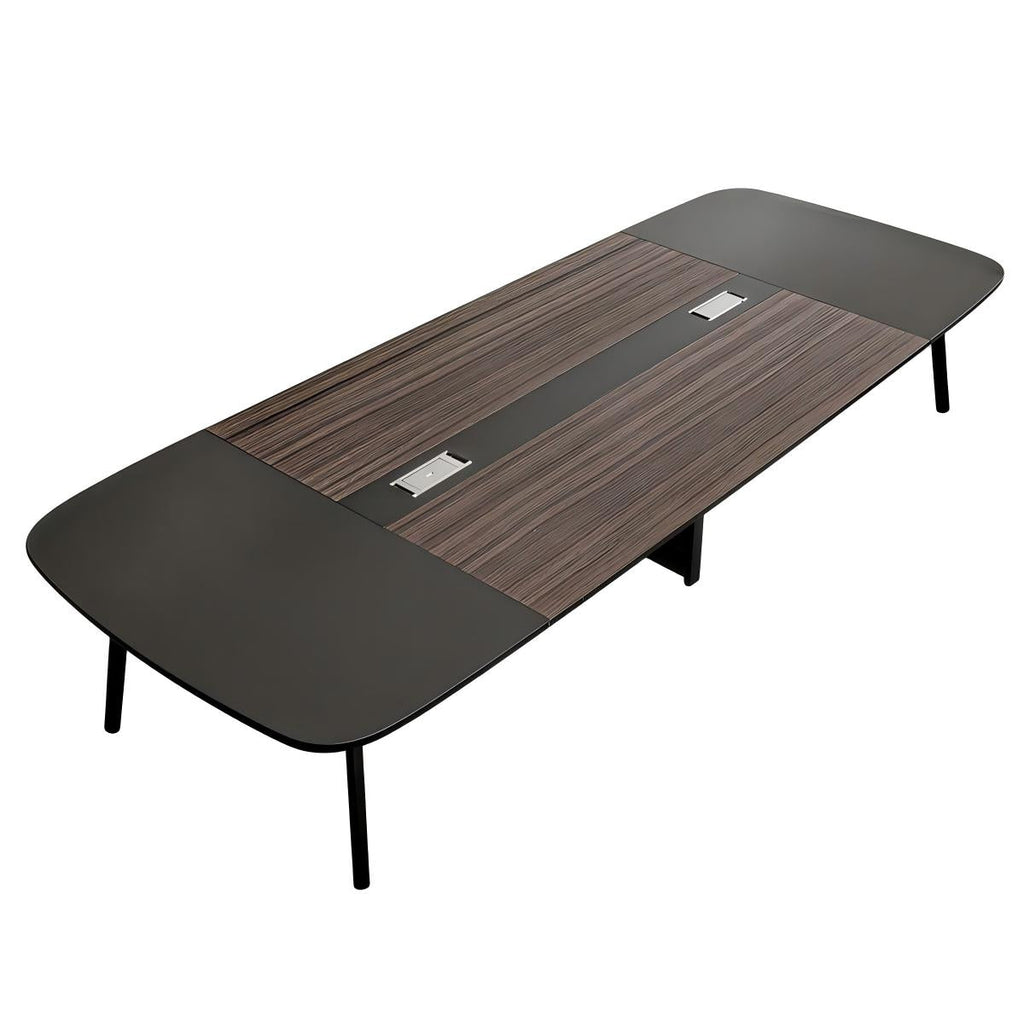 Rectangular Conference Table - 12-Seat Wooden Desk - product image 1