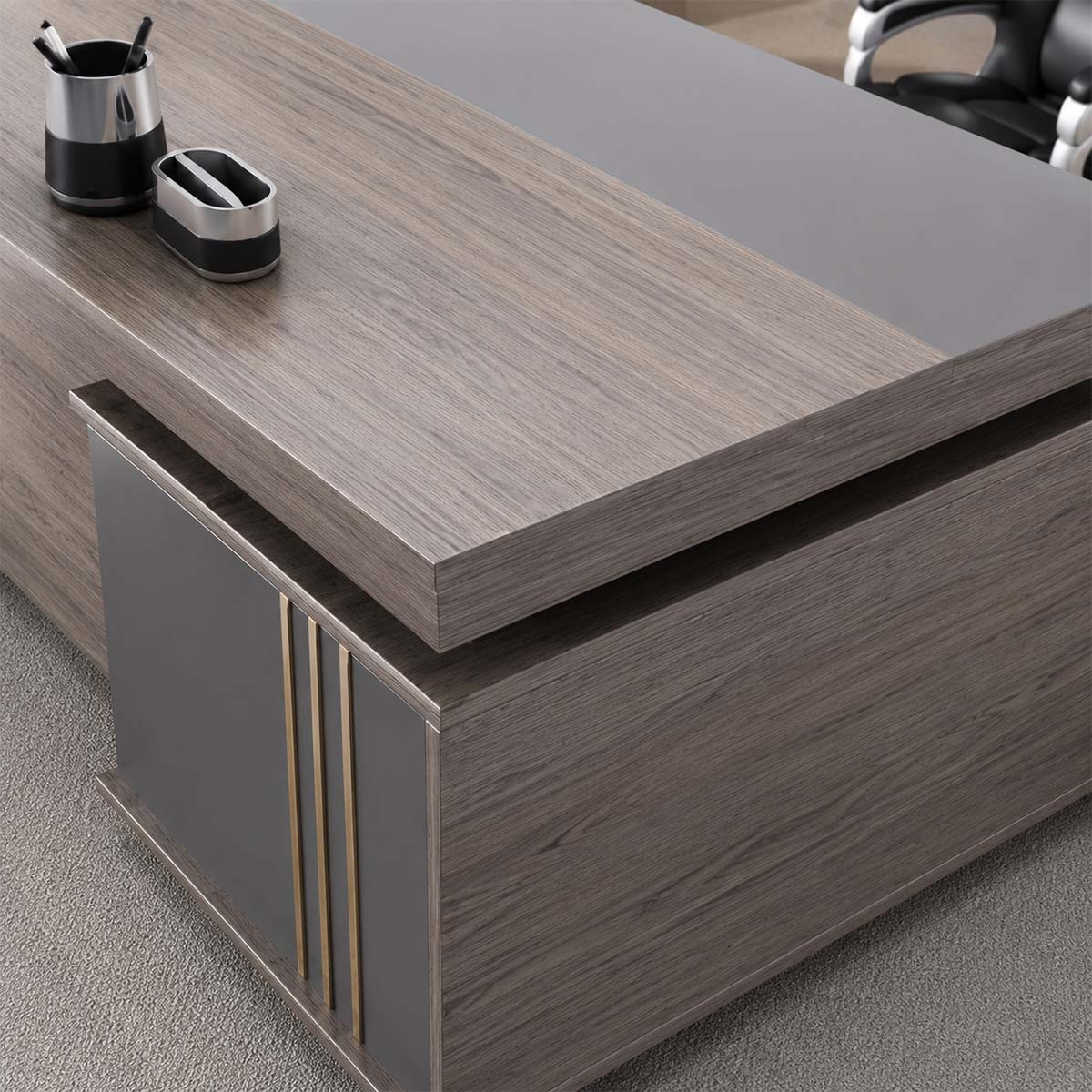Black Walnut Desk - Large CEO Office Desk - product image 6