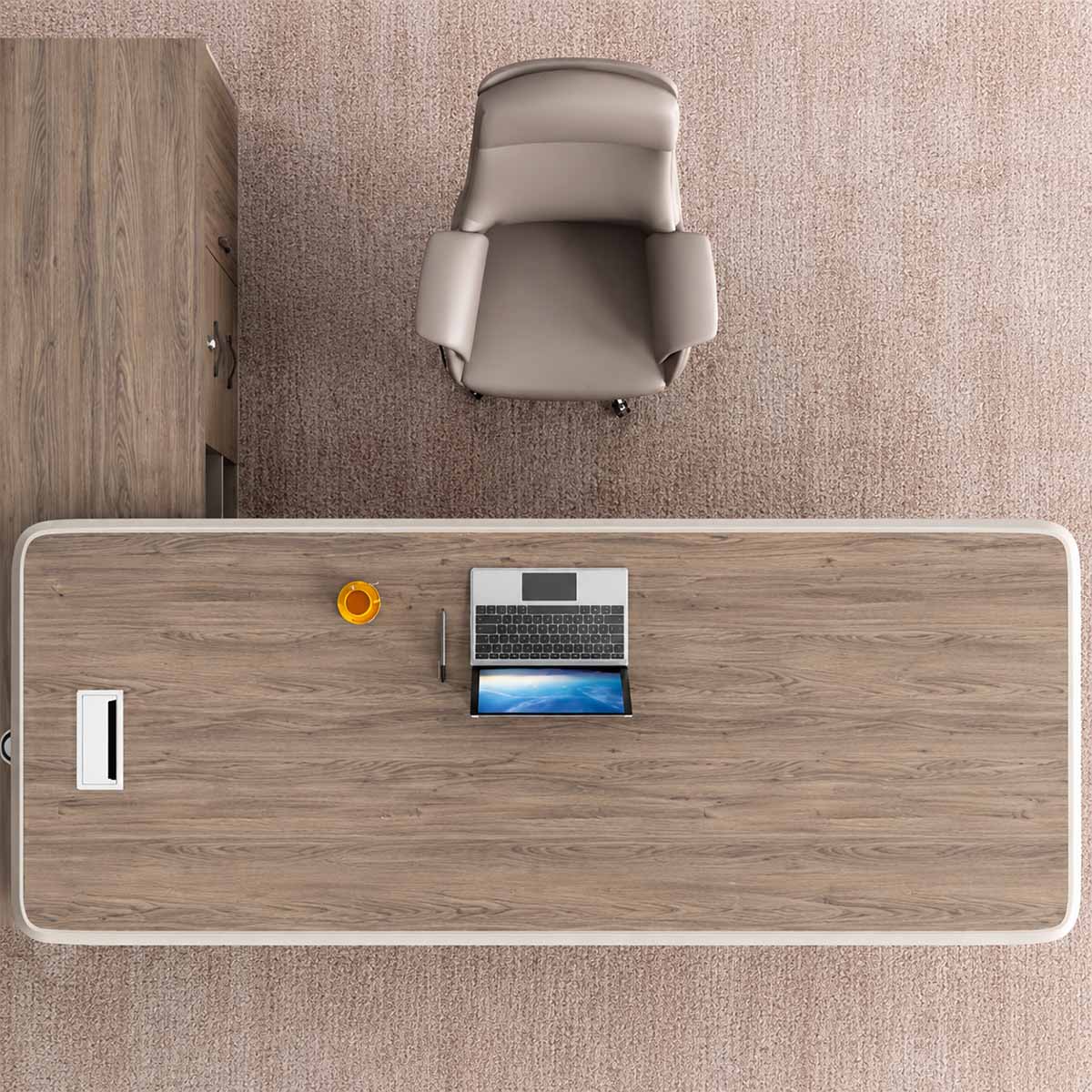Modern Office Desk with Drawers - Executive Desk - product image 5