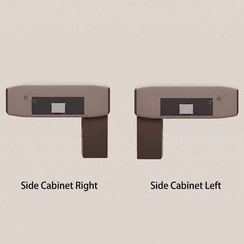 detailed image modern designer executive desk with side cabinet LBZ M098 1
