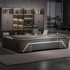 Multifunctional President Desk with Power Outlet & PC Ventilation