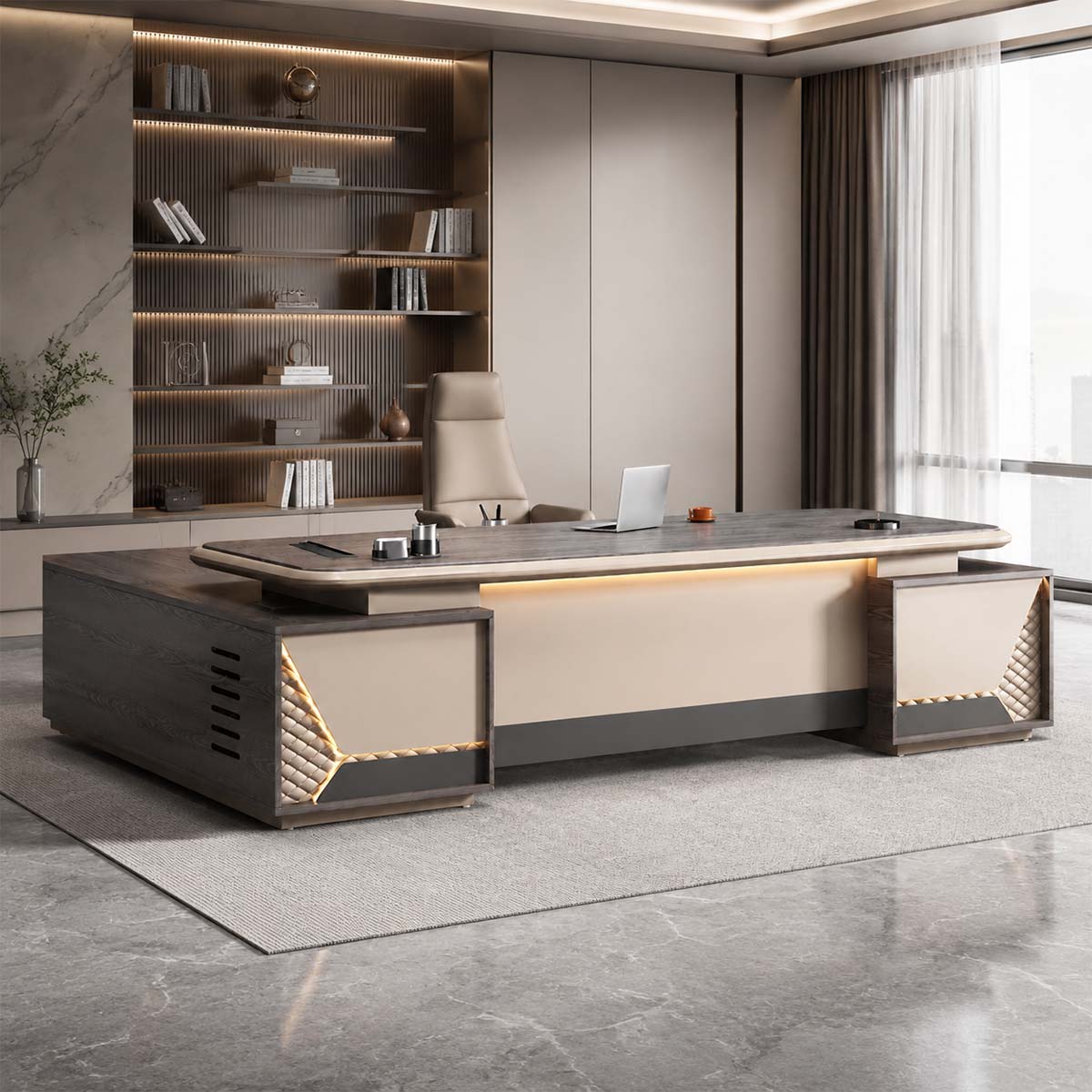 Modern Executive Desk - Large Office Desk - product image 3 Image principale du produit