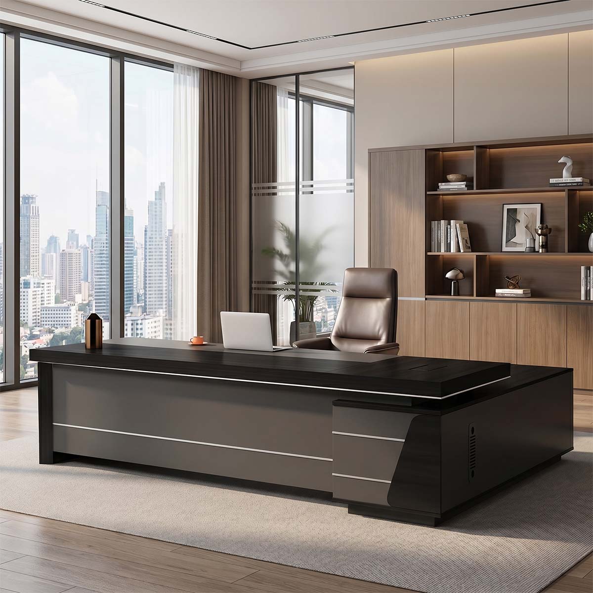 executive corner desk modern l shaped office desk kaguyasuLBZ 2070 main images 2 Image principale du produit