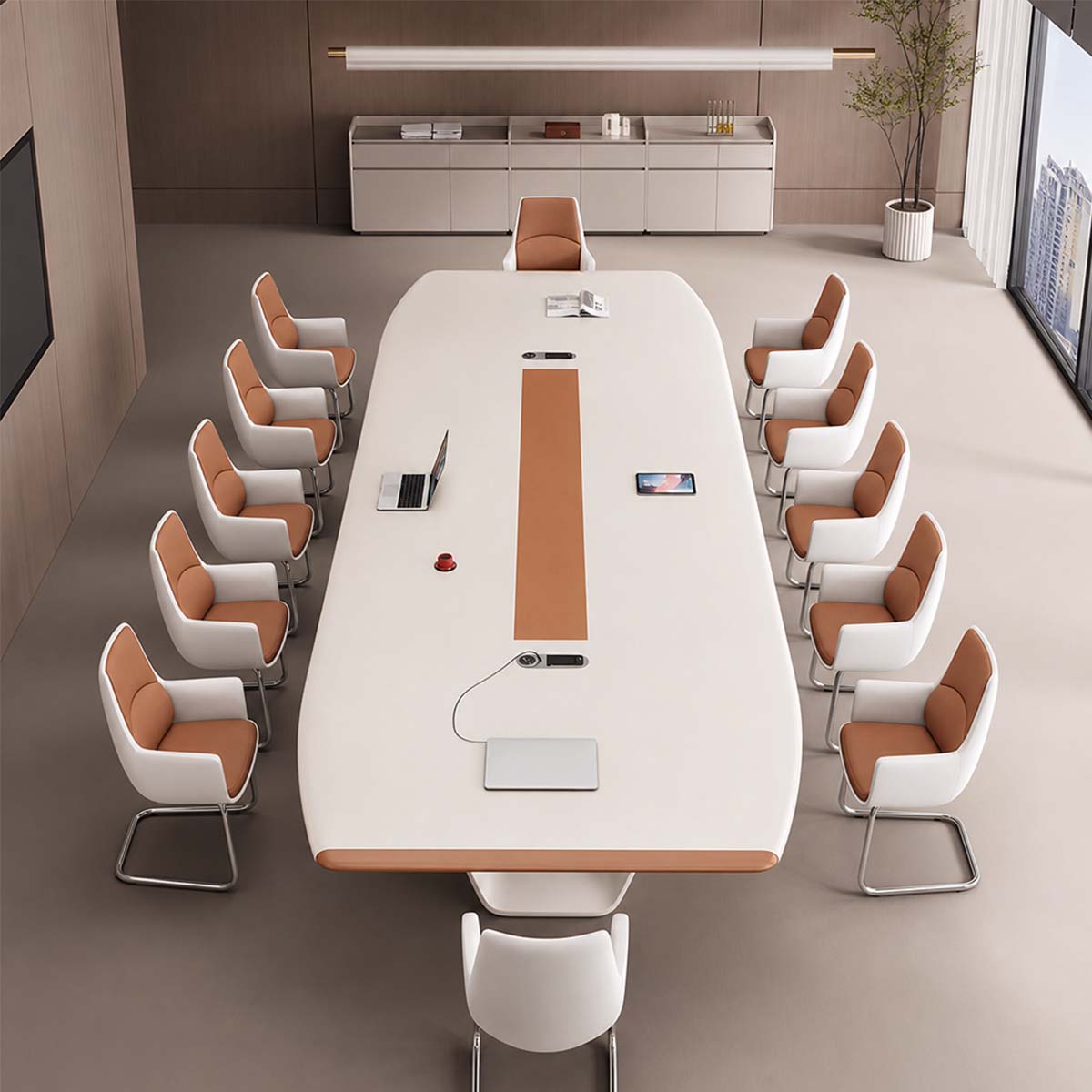 executive office table wood conference computer desk kaguyasuHYZ 2119 main images 2 Image principale du produit