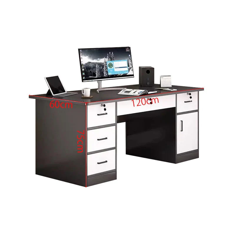 Home Office Computer Desk | Desk with 2 Drawers | Kaguyasu Image secondaire du produit