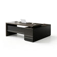 L-Shaped Executive Desk | Fluted Wood Office Desk