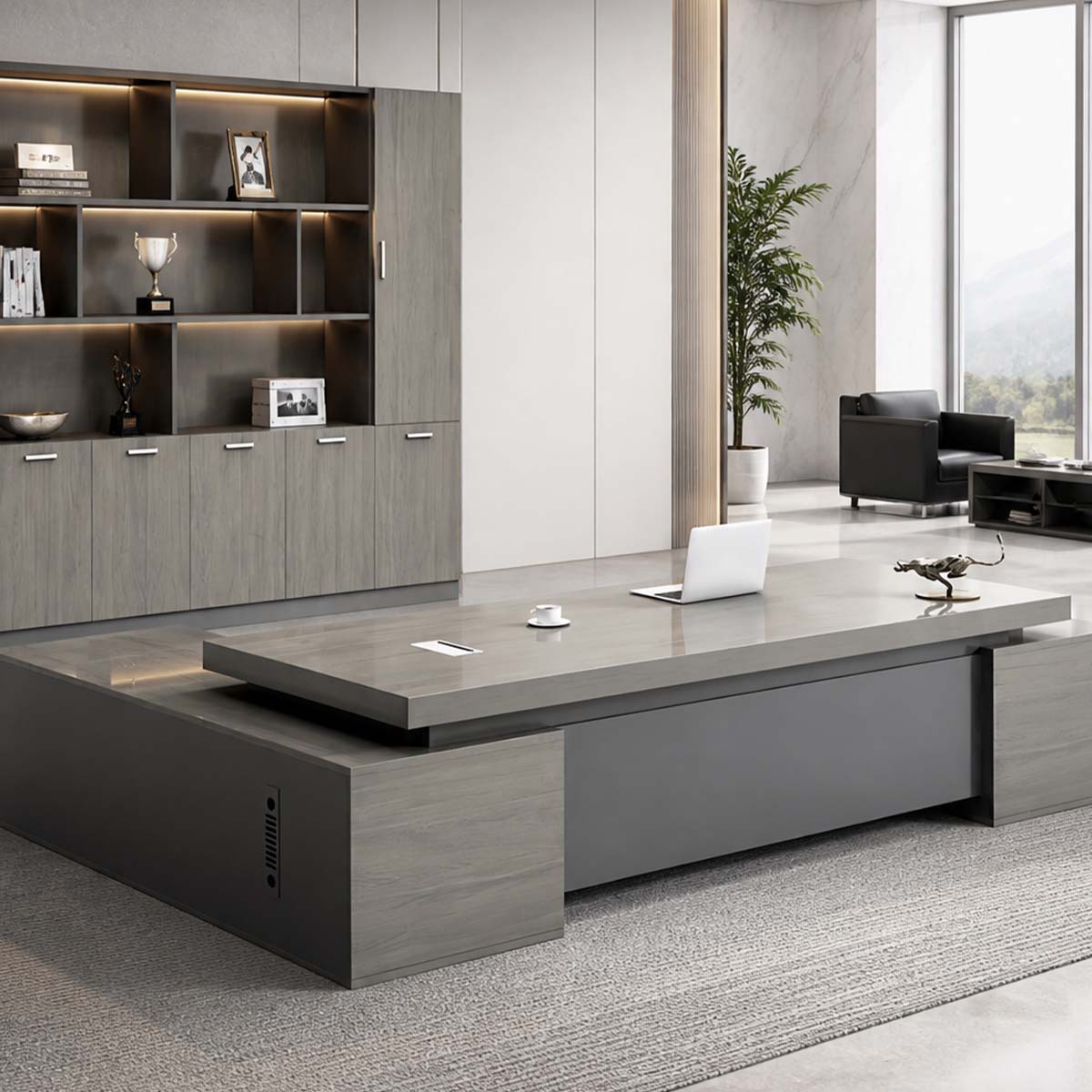 l shaped executive desk modern executive office desk kaguyasuLBZ 1066 main images 1 Image principale du produit