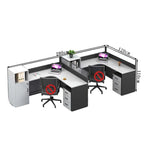 l shaped office desk work station kaguyasuBGZ k 209 main images 14