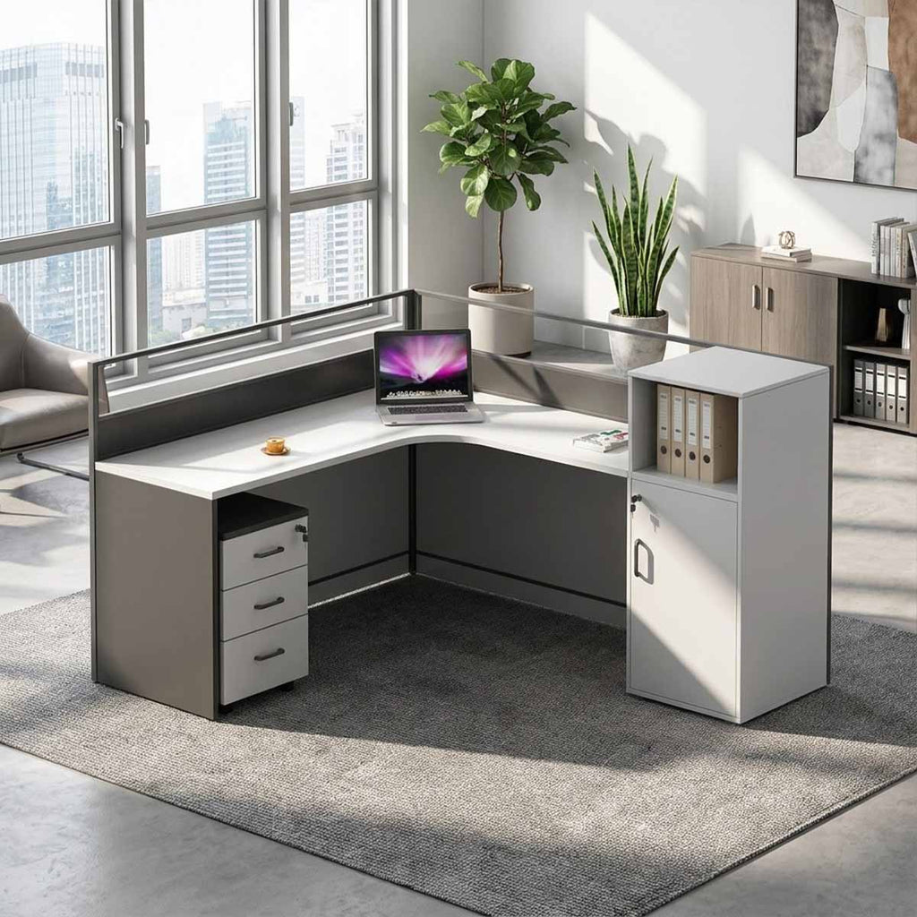 l shaped office desk work station kaguyasuBGZ k 209 main images 2