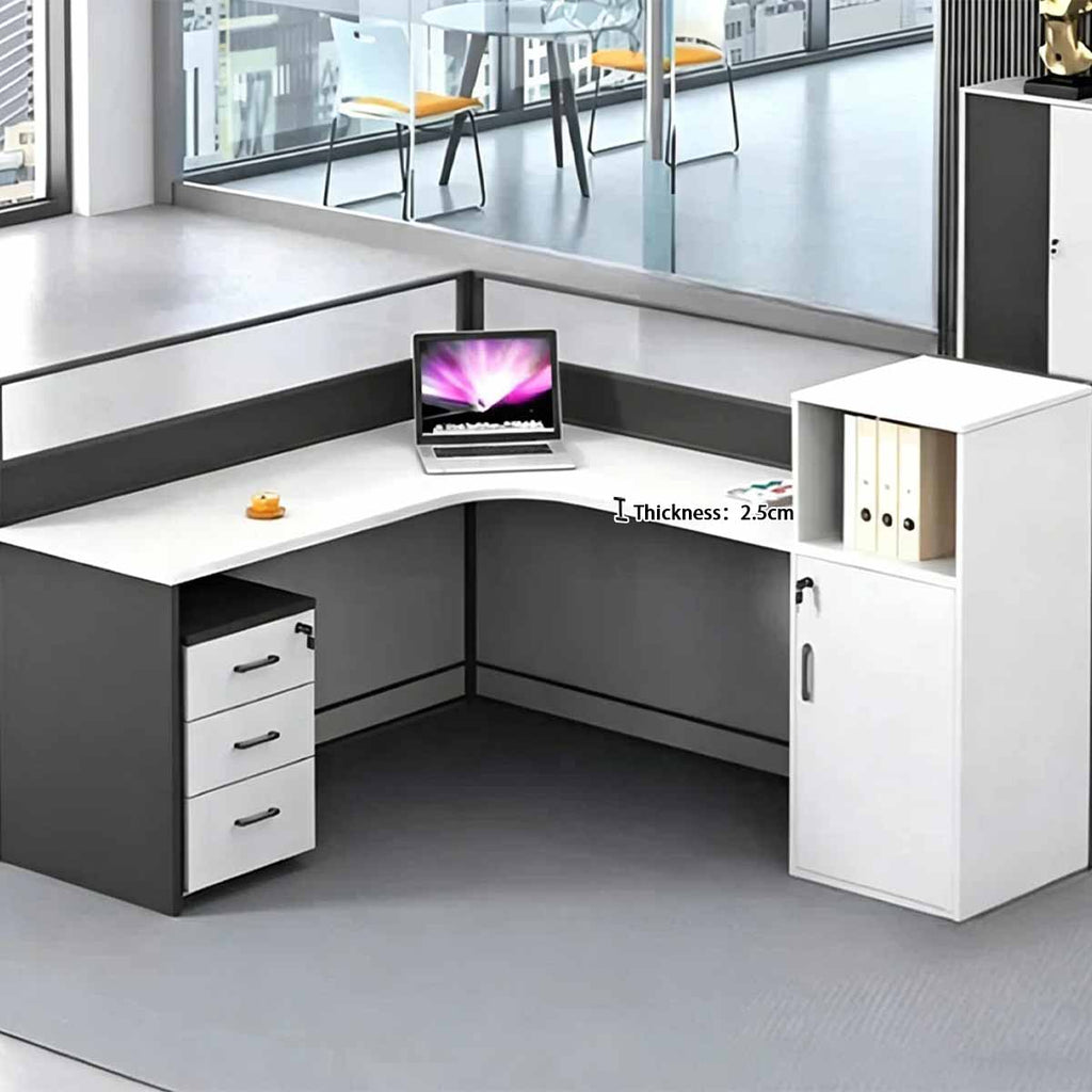 l shaped office desk work station kaguyasuBGZ k 209 main images 3