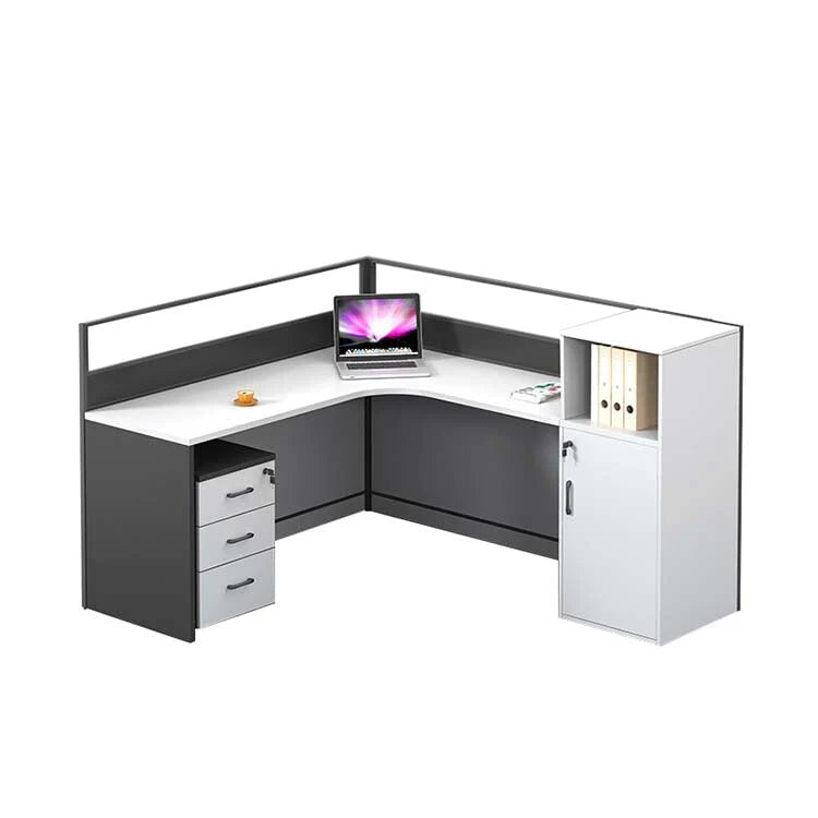 L Shaped Office Desk | Work Station | Kaguyasu Image secondaire du produit