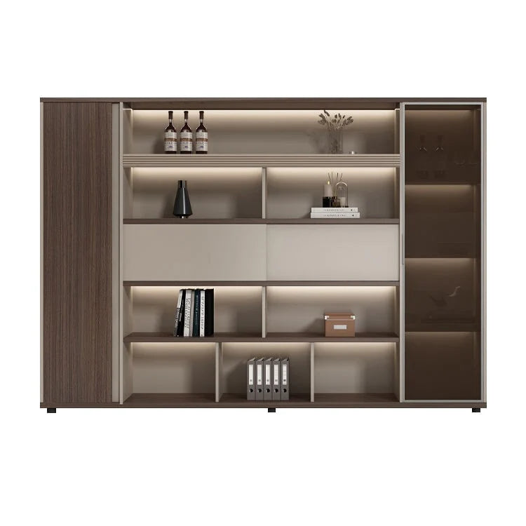 Large Brown Bookcase | Cabinets and Display Cabinets | Kaguyasu Image secondaire du produit