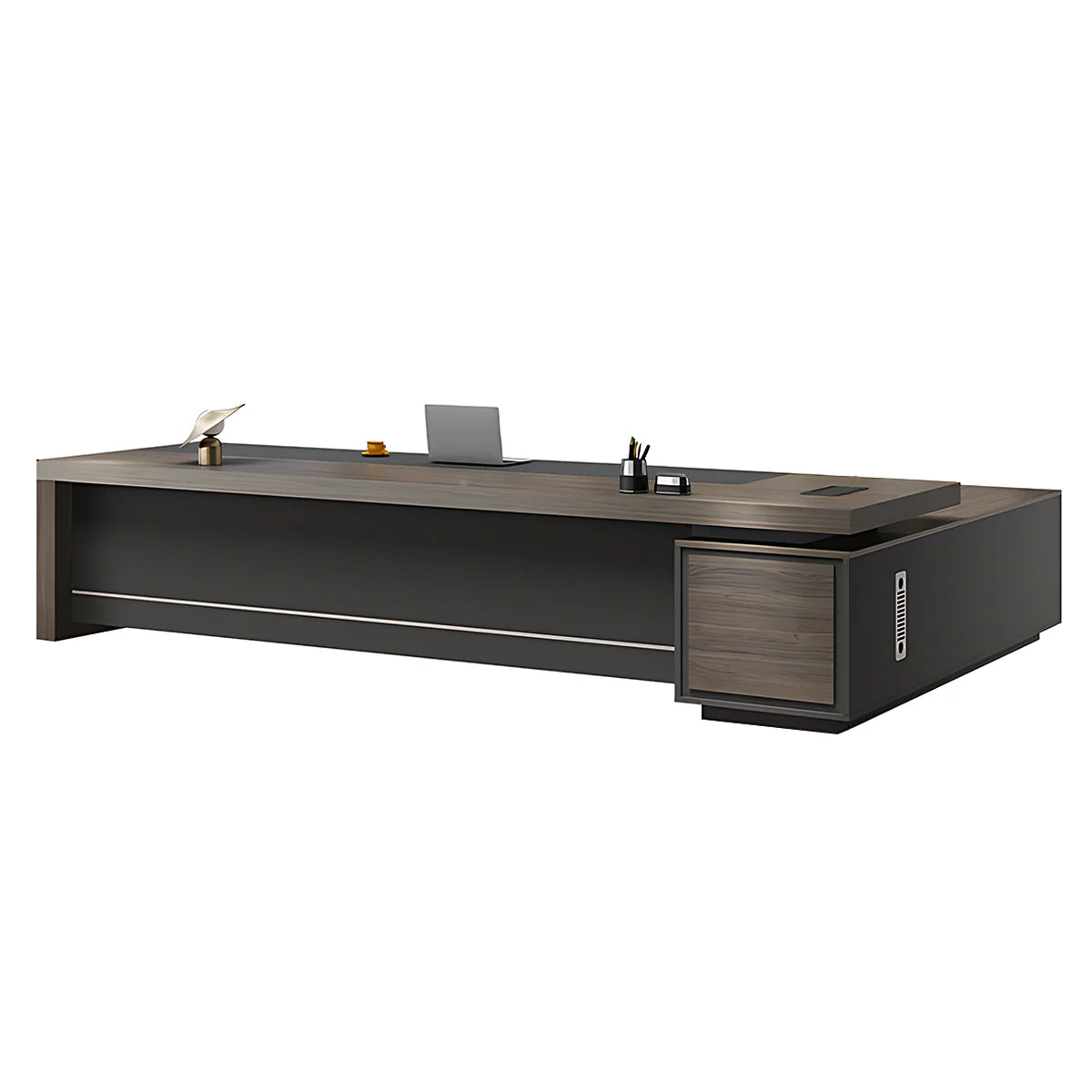 Luxury Desk | L-Shaped Executive Desk with Storage Drawers | Kaguyasu Image secondaire du produit