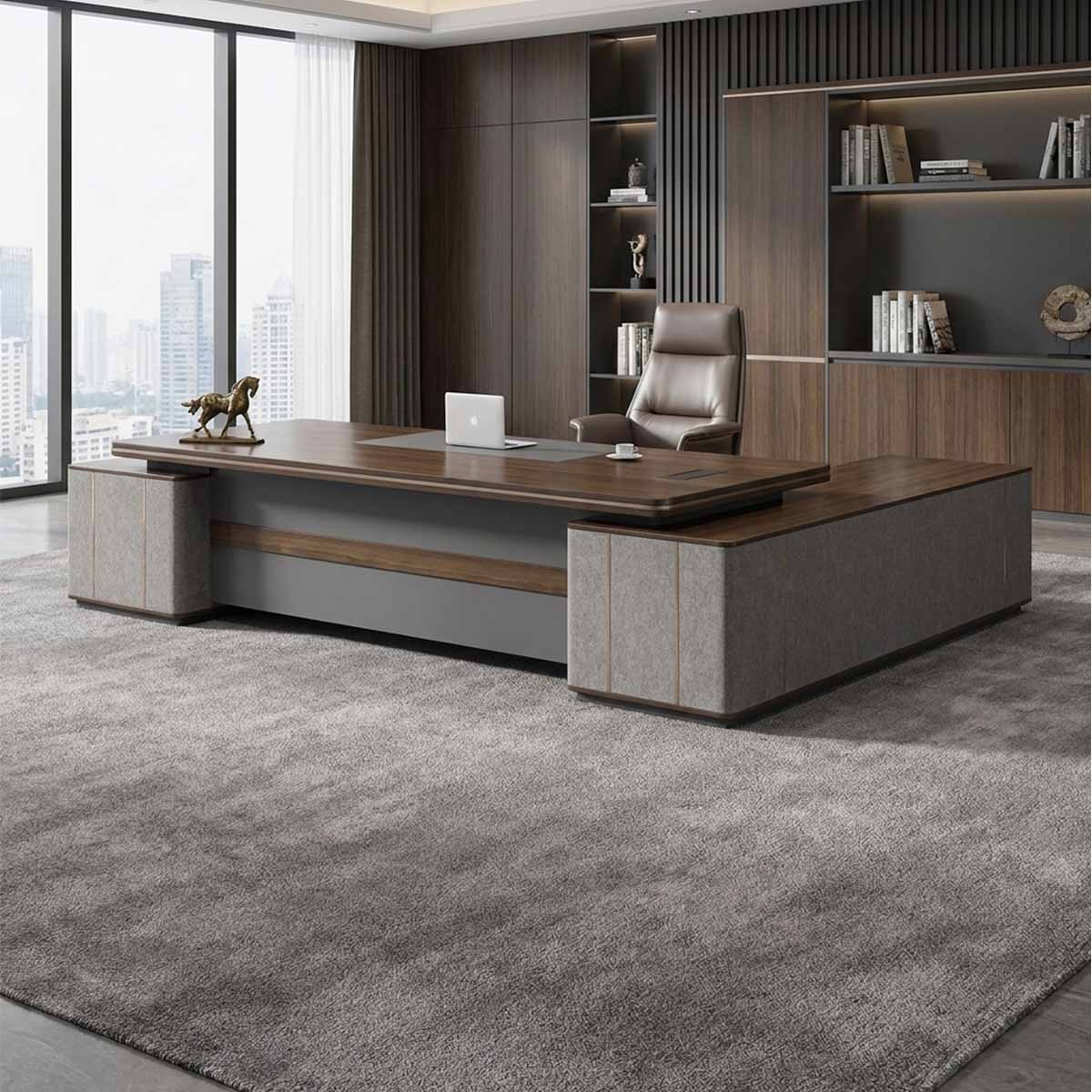 luxury executive office desk corner desk with storage kaguyasuLBZ 10143 main images 6 Image principale du produit