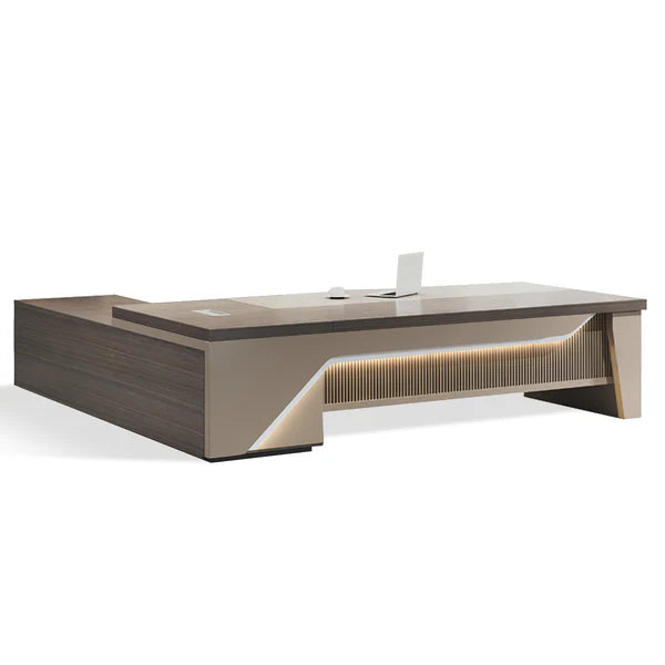 Luxury Executive Office Desk | Desk with Filing Cabinet | Kaguyasu Image secondaire du produit