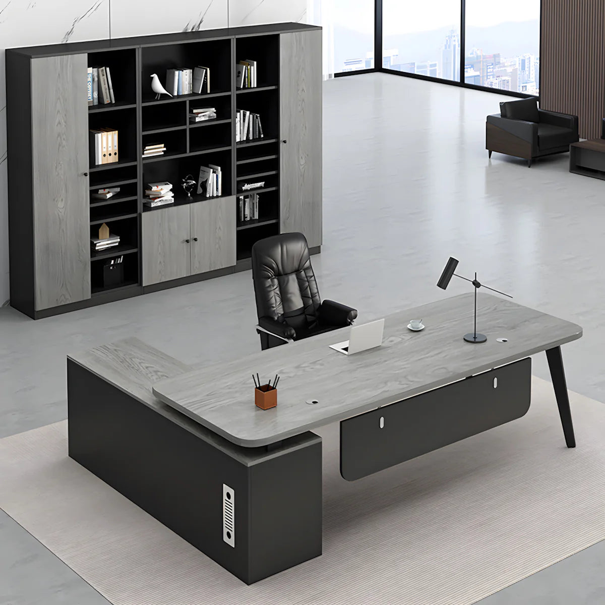 luxury executive office desk l shaped office desk kaguyasuLBZ 1078 main images 56 Image principale du produit
