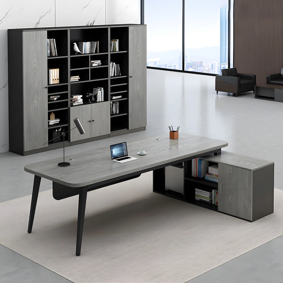 luxury executive office desk l shaped office desk kaguyasuLBZ 1078 main images 58