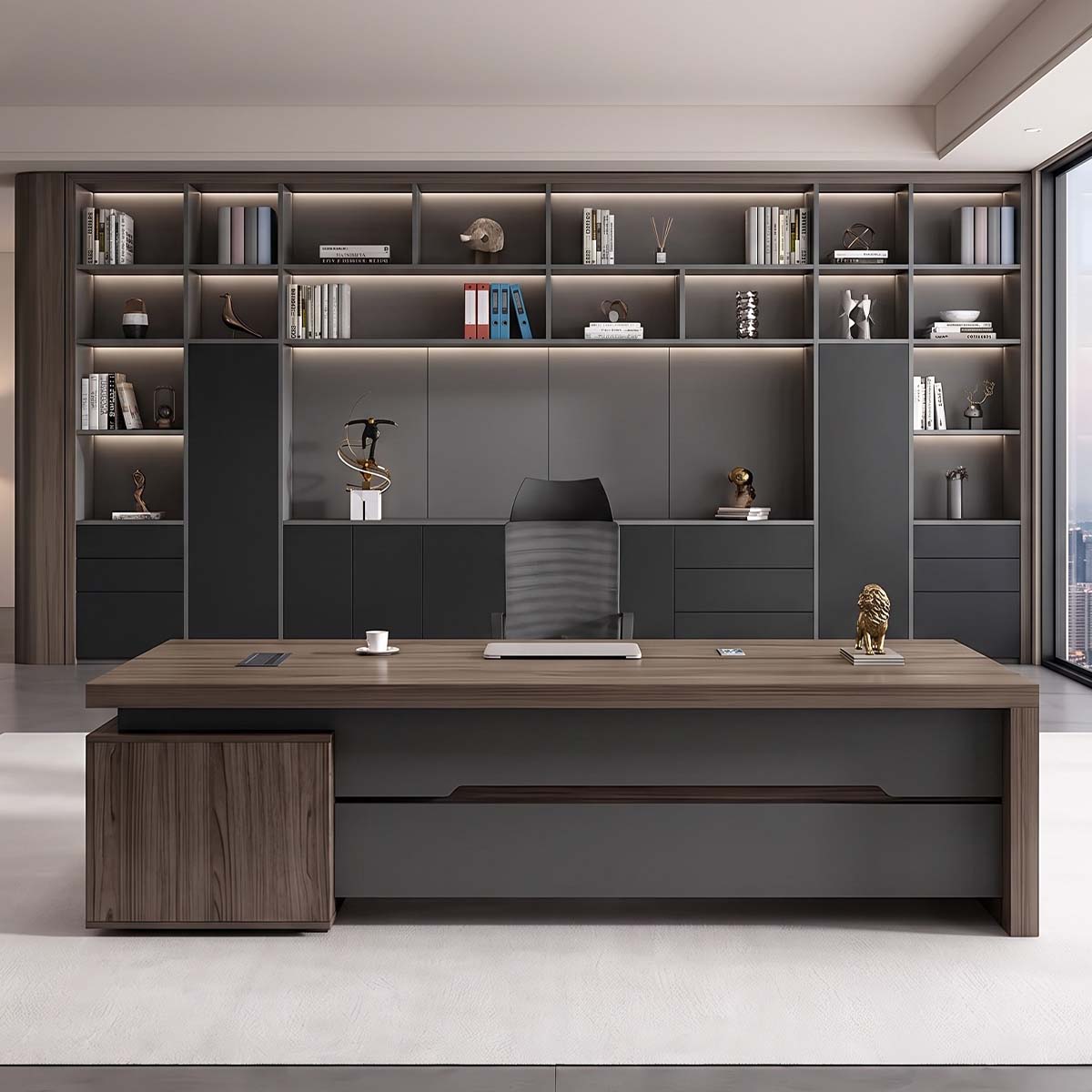 main image executive desk with drawers combination lock LBZ T109 2