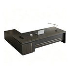 main image modern l shaped executive desk with power outlet side cabinet LBZ 605 4