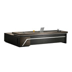 Multifunctional President Desk with Power Outlet & PC Ventilation
