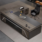 Multifunctional President Desk with Power Outlet & PC Ventilation