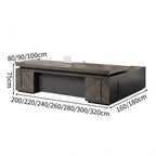 main image wood grain modern executive desk with drawers LBZ C009 4