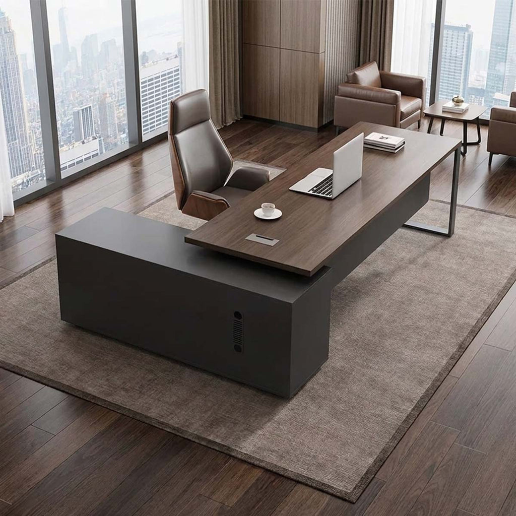 manager desk l shaped modern office desk with storage kaguyasuLBZ 10164 main images 3