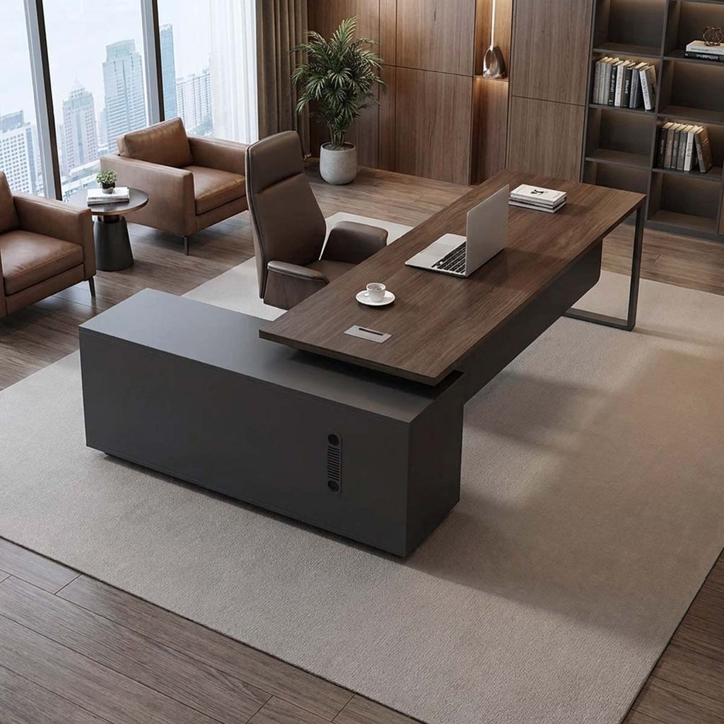 manager desk l shaped modern office desk with storage kaguyasuLBZ 10164 main images 4