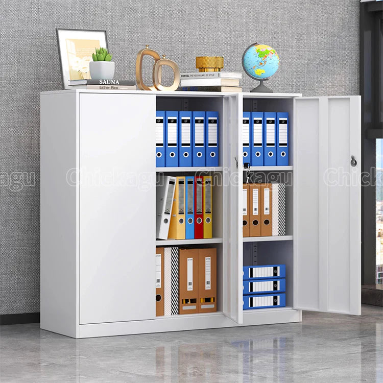 minimalist bookshelf unit white steel cupboard display kaguyasuCWG C080 main image Image principale du produit