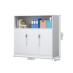 minimalist bookshelf unit white steel cupboard display kaguyasuCWG C080 main image 3