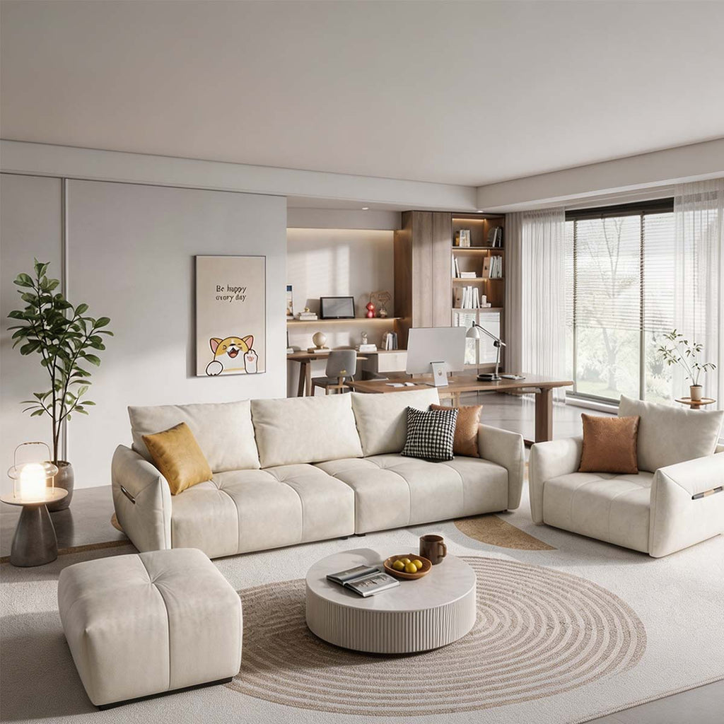 minimalist sofa premium small leather sofa for office kaguyasuBSF 019 main images 1