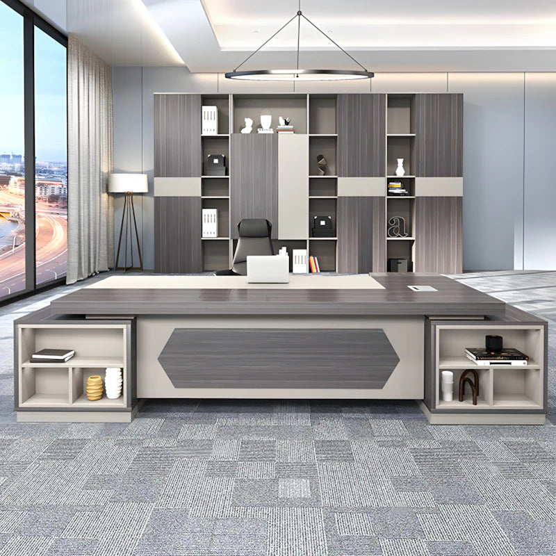 modern boss desk two tone l shaped executive desk kaguyasuLBZ 2191 main images 13