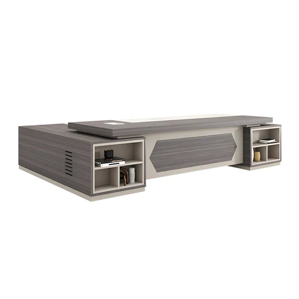 Modern Boss Desk | Two-Tone L-Shaped Executive Desk | Kaguyasu Image secondaire du produit