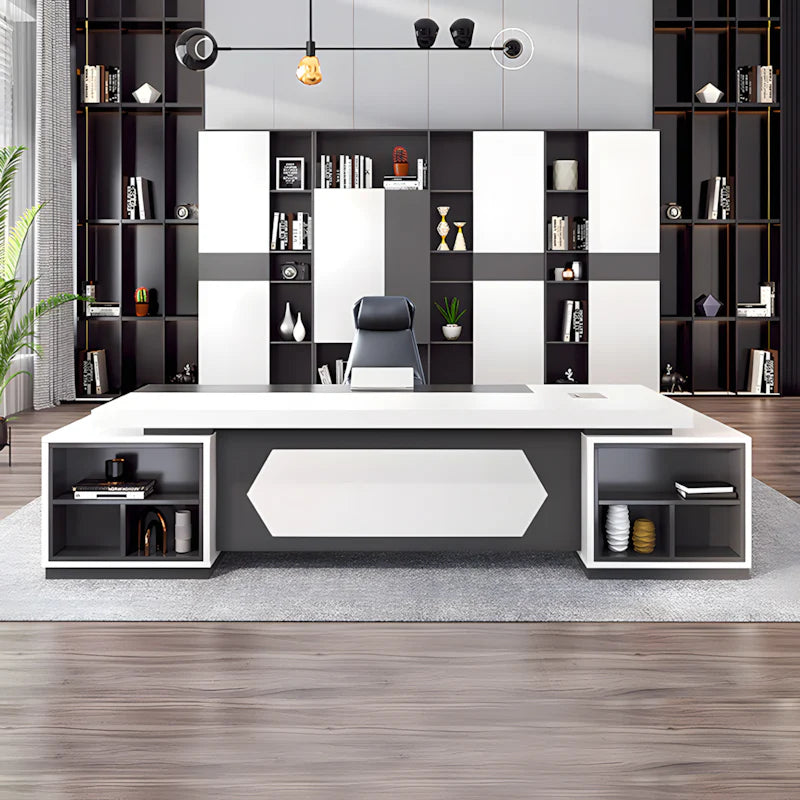 modern boss desk two tone l shaped executive desk kaguyasuLBZ 2191 main images 40