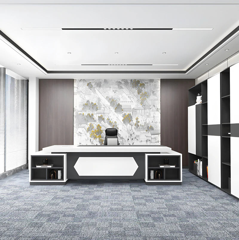 modern boss desk two tone l shaped executive desk kaguyasuLBZ 2191 main images 43