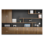 modern executive desk walnut desk with storage drawers kaguyasuLBZ 754 main images 22