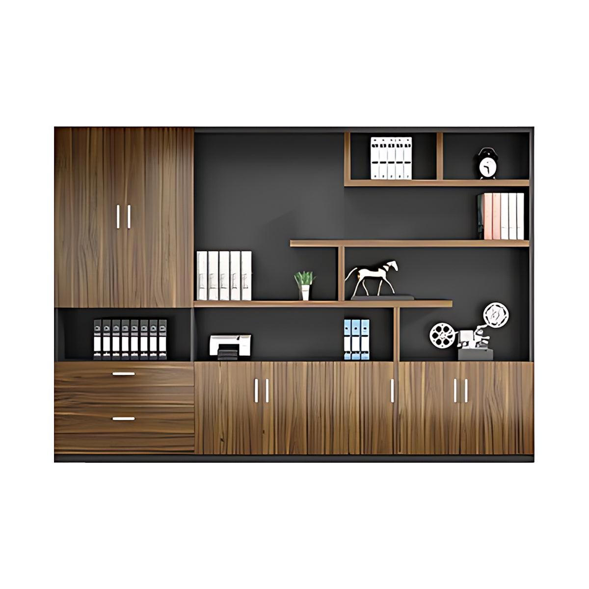 modern executive desk walnut desk with storage drawers kaguyasuLBZ 754 main images 28