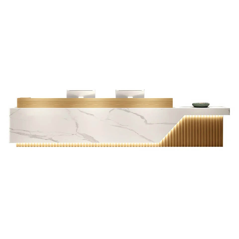 Modern Office Reception Desk | Color-Blocked Reception Desk | Kaguyasu Secondary image