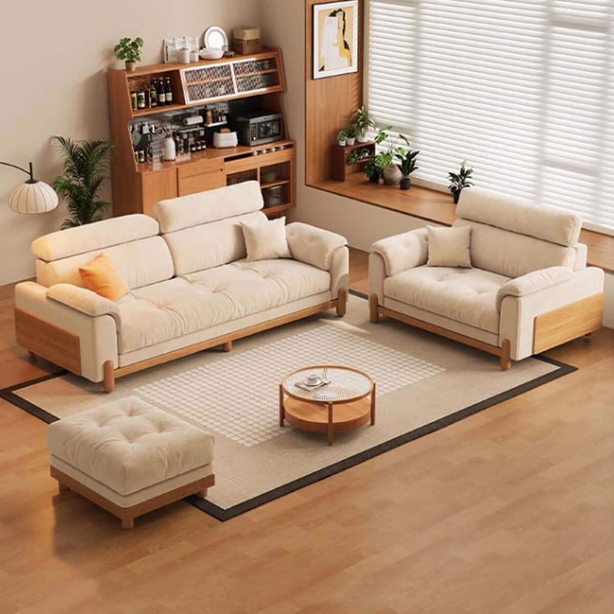 modern sofas versatile l shaped sofas wood frame sofa suite kaguyasuBSF K080 main images