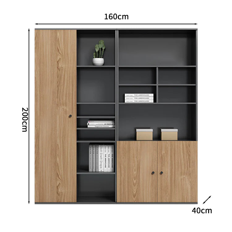 premium executive bookcase oak display cabinet design kaguyasuCWG S056 detailed images 13