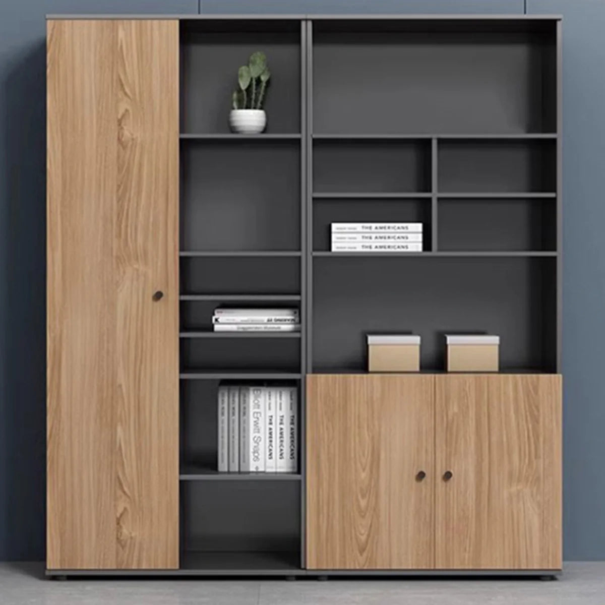 premium executive bookcase oak display cabinet design kaguyasuCWG S056 main images 6 Image principale du produit