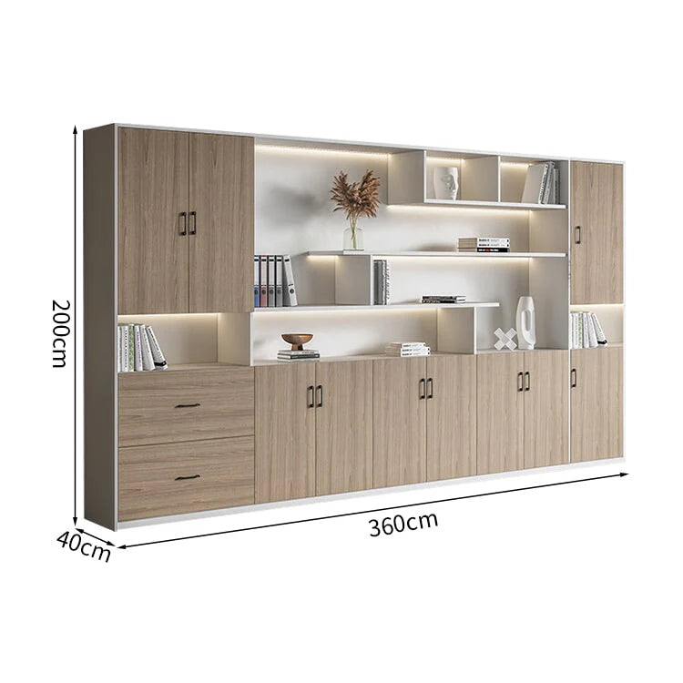 premium white bookcase cabinets and display cabinets kaguyasuCWG K098 detailed images 22