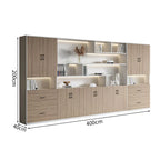 premium white bookcase cabinets and display cabinets kaguyasuCWG K098 detailed images 23
