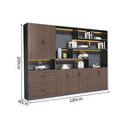 premium white bookcase cabinets and display cabinets kaguyasuCWG K098 detailed images 28