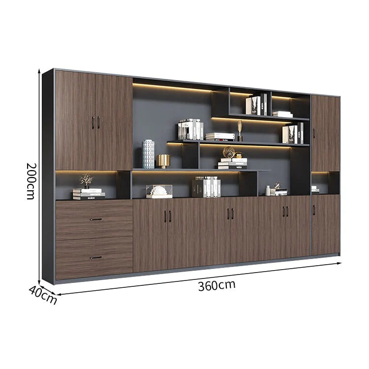 premium white bookcase cabinets and display cabinets kaguyasuCWG K098 detailed images 30